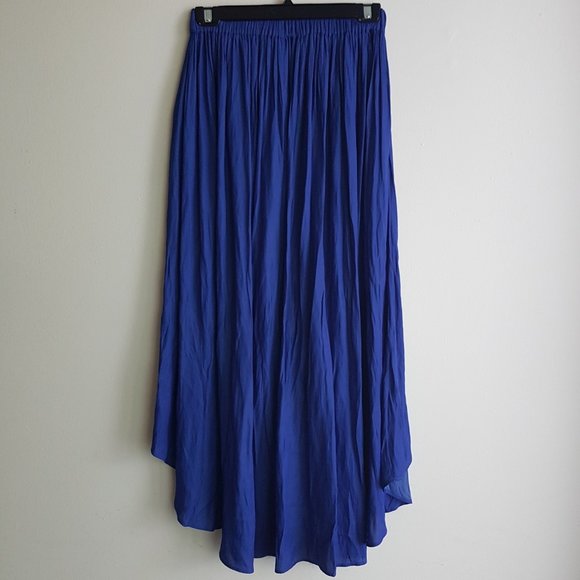 Women's Zara High-low Royal Blue Skirt - Picture 2 of 5